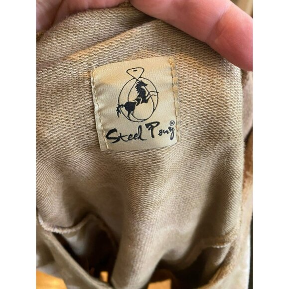 New Steel Pony Tie Dye Zip-Up Hoodie Cardigan / Dress With Pockets & Frayed Hem - Picture 9 of 9